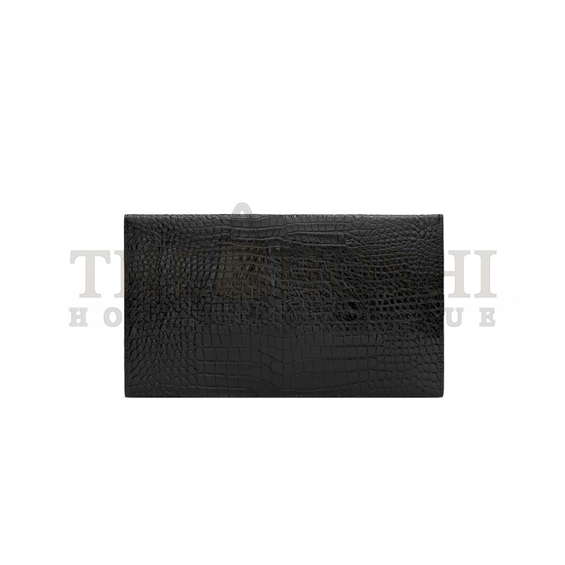 Y51 UPTOWN POUCH IN CROCODILE-EMBOSSED SHINY LEATHER 565739DND0N1000 (27*16*2cm) Master Quality